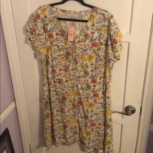 Floral V-Neck Sun Dress